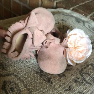 Baby girl moccasins size 6-12M